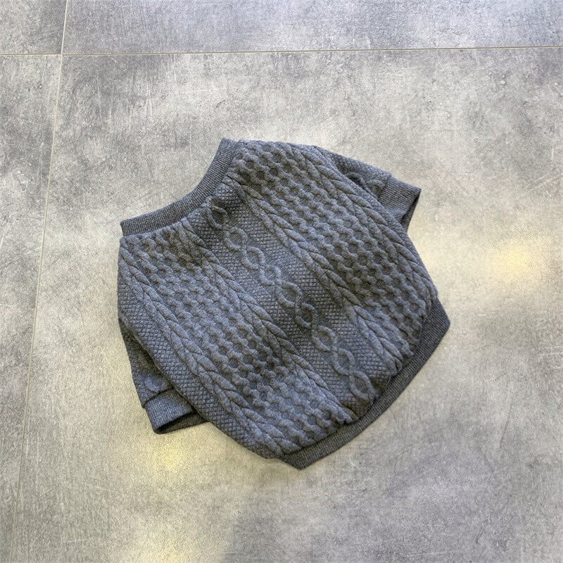 Super Warm Classic Sweater 2XL Grey dogwinterpulloversweaterforfrenchbulldogsbyFrenchiely9