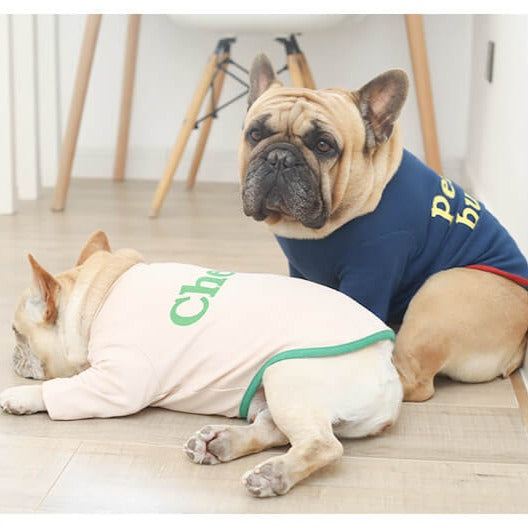 Dog 'Cheese' 'Peanut Butter' Shirt for Bulldog - Frenchiely