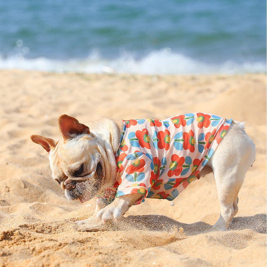 Dog Floral Sunscreen Protection Shirts for Large Dogs - Frenchiely