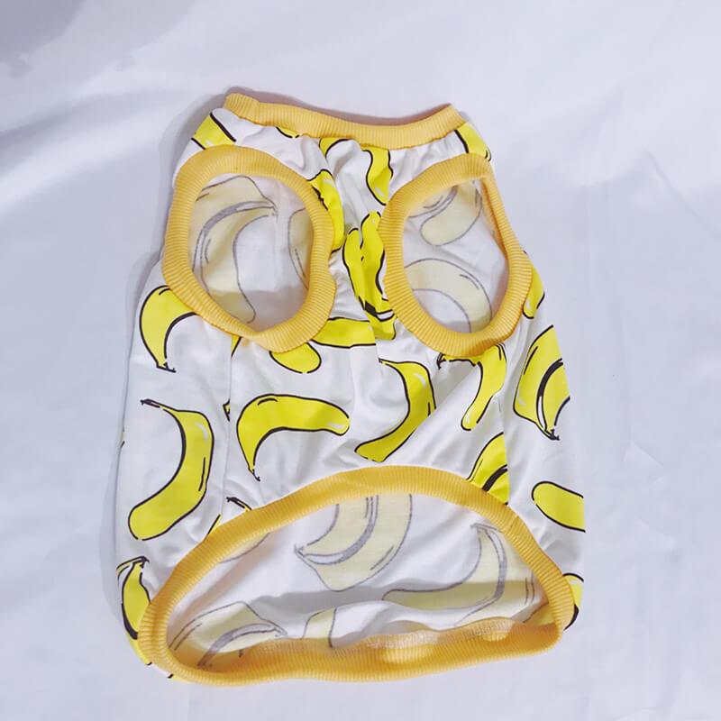 french bulldog shirts for dogs with banana print - Frenchiely