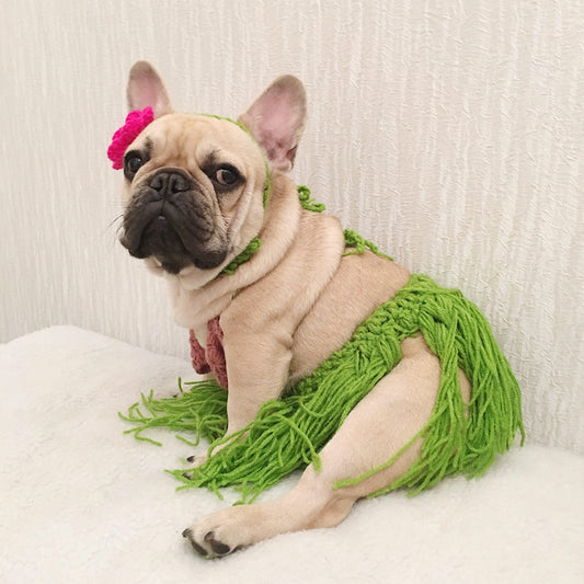 Bikini Costume frenchie-cute-bikini-hula-costume-frenchiely
