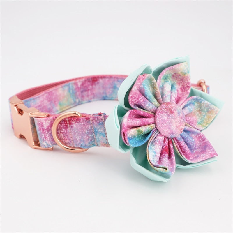 Pink Girl Dog Collar Leash Lead Set - Frenchiely