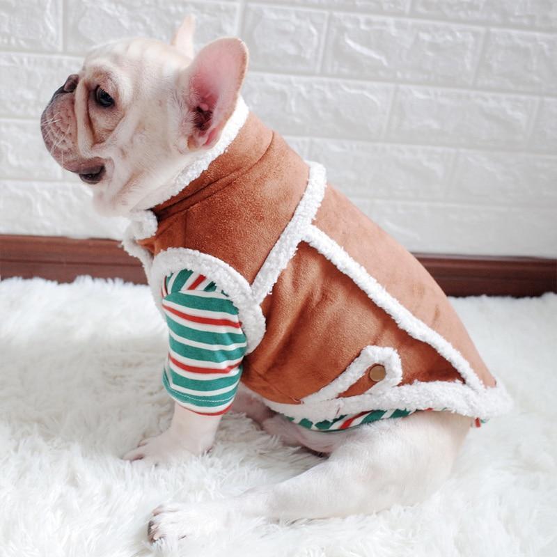 Dog Suede Vest Coat for French Bulldog - Frenchiely