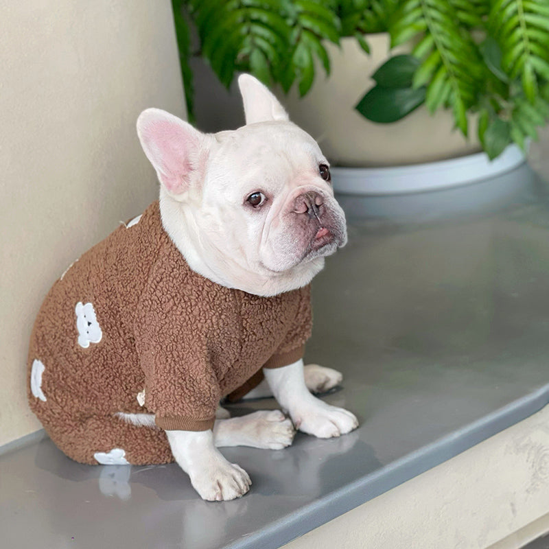 Dog Brown Bear Pajamas- so WARM - Frenchiely