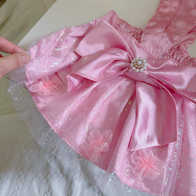 pink dog dress Dog Pink Wedding Dress