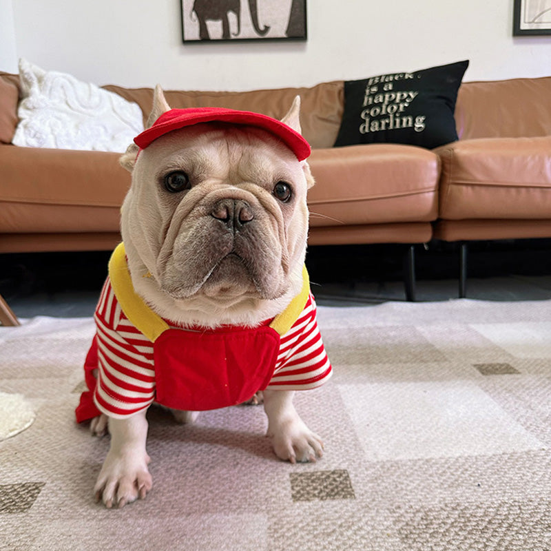 Dog Mc Donalds' Costume Onesie with Hat for small medium dogs by Frenchiely