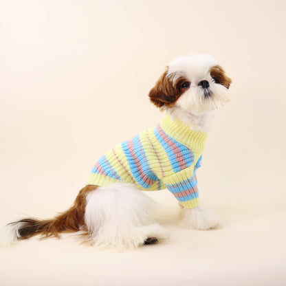 Dog Striped Pullover Sweater for medium dog breeds by Frenchiely