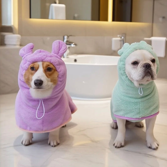 Adjustable Hooded Dog Bath Towel