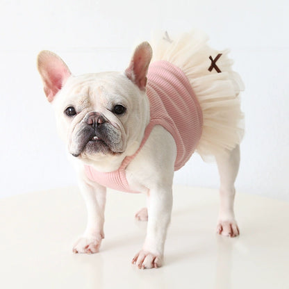 Female Frenchie Cotton Tutu Dress Pink Cutefemaledogdressformediumdogfrenchbulldogs_1