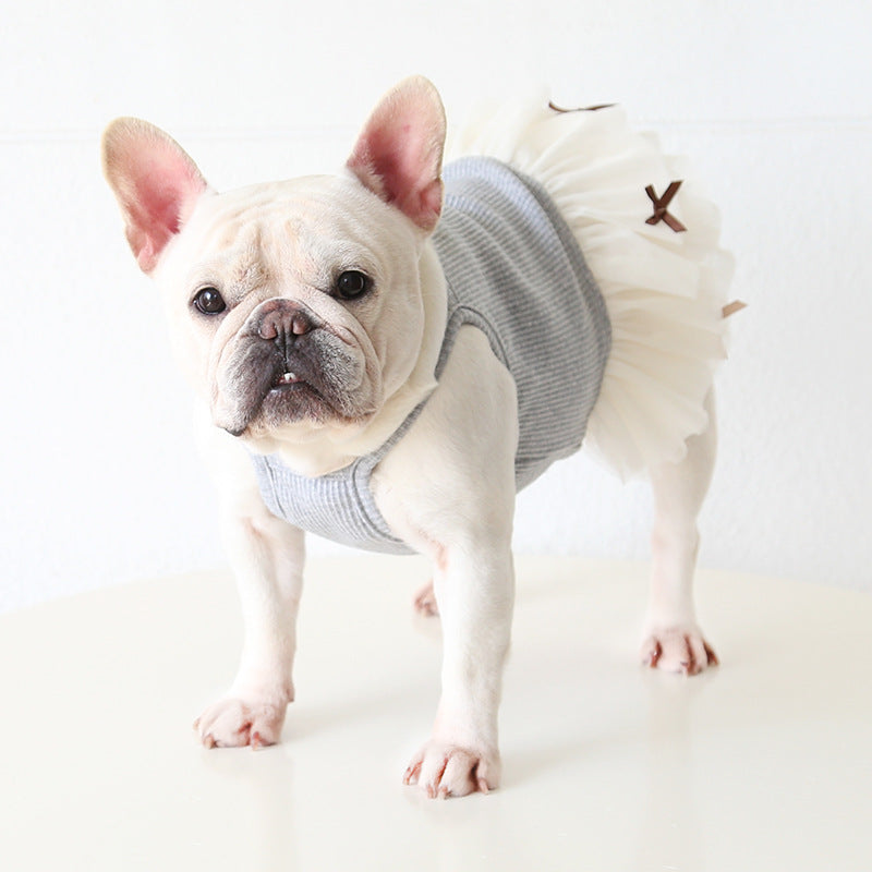 Female Frenchie Cotton Tutu Dress Cutefemaledogdressformediumdogfrenchbulldogs_11