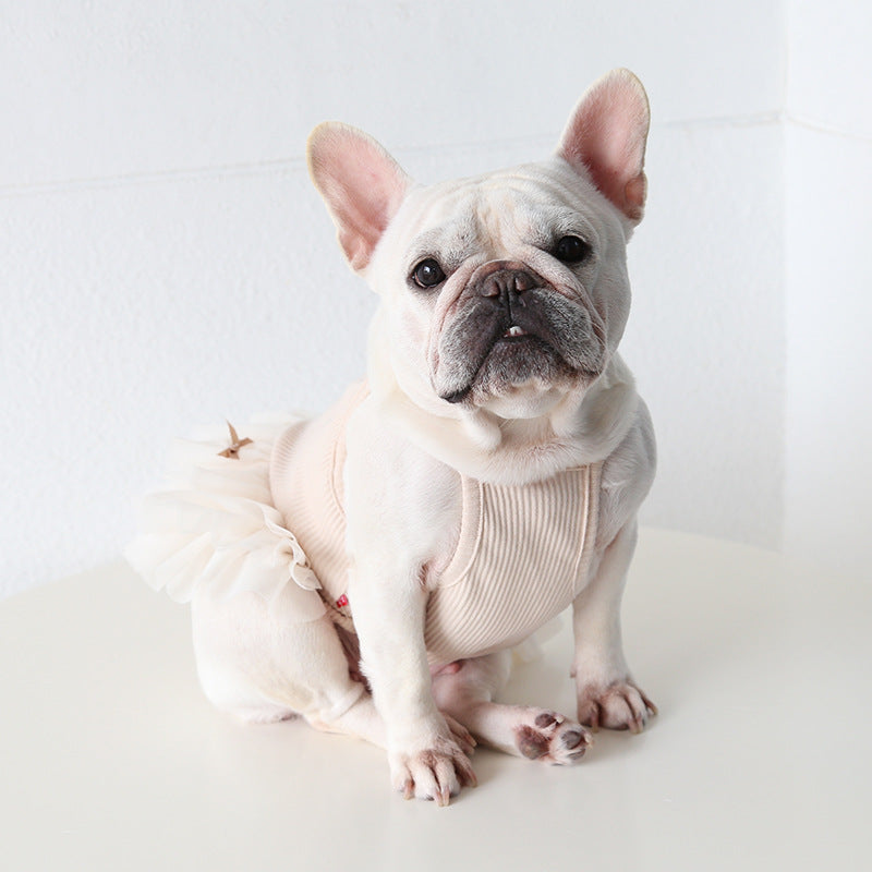 Female Frenchie Cotton Tutu Dress Cutefemaledogdressformediumdogfrenchbulldogs_14