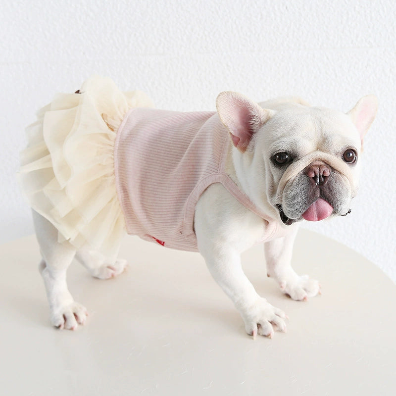 Female Frenchie Cotton Tutu Dress Cutefemaledogdressformediumdogfrenchbulldogs_2