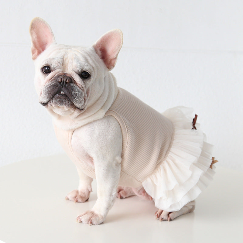 Female Frenchie Cotton Tutu Dress Cutefemaledogdressformediumdogfrenchbulldogs_20