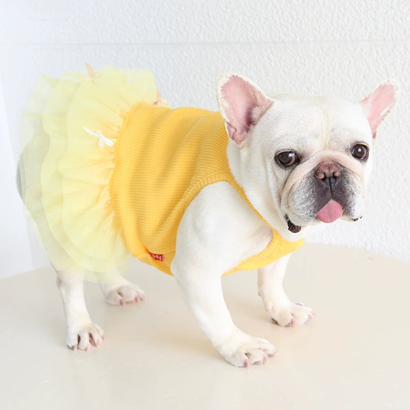 Female Frenchie Cotton Tutu Dress Cutefemaledogdressformediumdogfrenchbulldogs_5