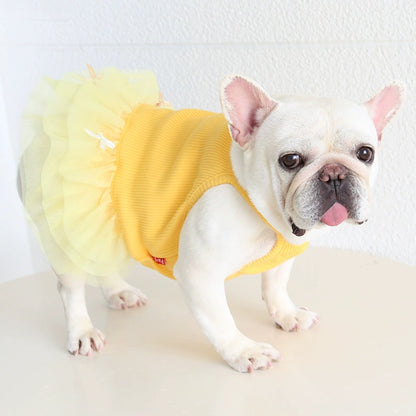 Female Frenchie Cotton Tutu Dress Cutefemaledogdressformediumdogfrenchbulldogs_5