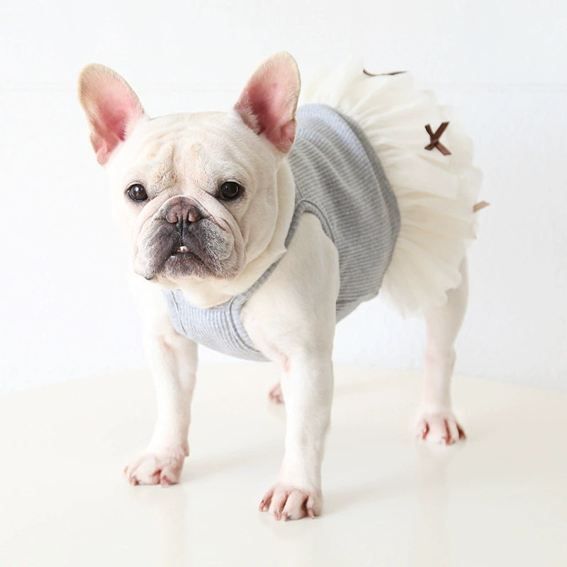 Female Frenchie Cotton Tutu Dress Cutefemaledogdressformediumdogfrenchbulldogs_6