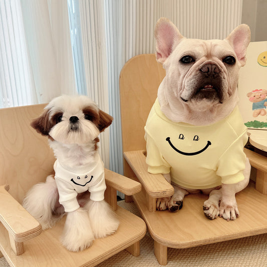 Dog Emoji Fleece Lined Shirt for small medium dogs by Frenchiely