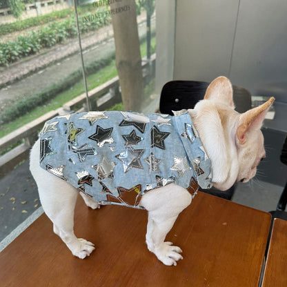 Dog Fancy Stars Denim Vest DogFancyStarsDenimVestformediumdogsbyFrenchiely_5