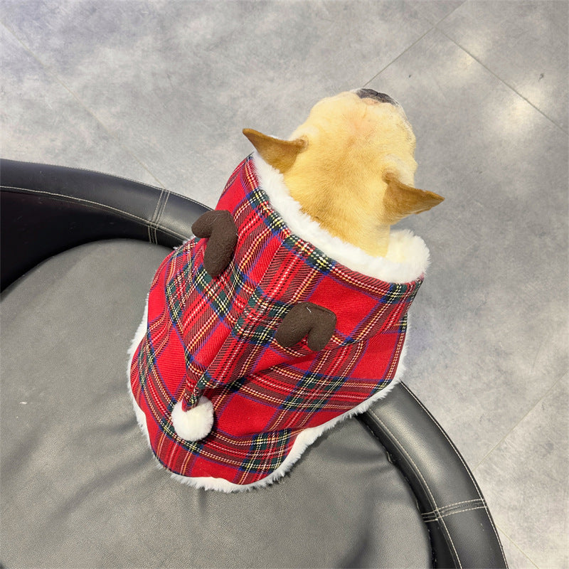 Dog Red Christmas Reindeer Cloak Blanket – Frenchiely