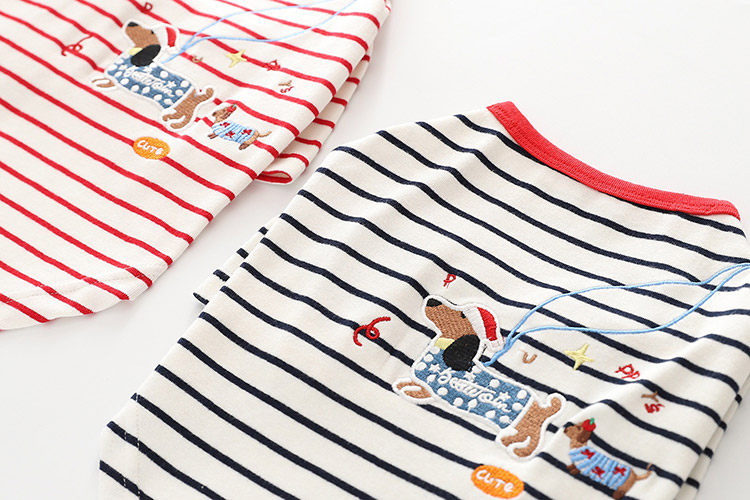 Stripe Shirt with Dachshund Pattern DogStripeShirtwithDachshundPatternforsmallmediumdogsbyFrenchiely_3