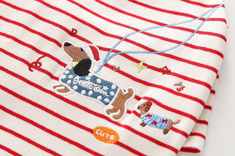 Stripe Shirt with Dachshund Pattern DogStripeShirtwithDachshundPatternforsmallmediumdogsbyFrenchiely_4