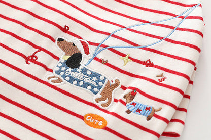Stripe Shirt with Dachshund Pattern DogStripeShirtwithDachshundPatternforsmallmediumdogsbyFrenchiely_4