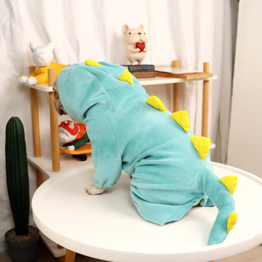 Warm Dinosaur Jumpsuit Costume Blue DogWarmDinosaurJumpsuitCostumeformediumdogbreeds_2