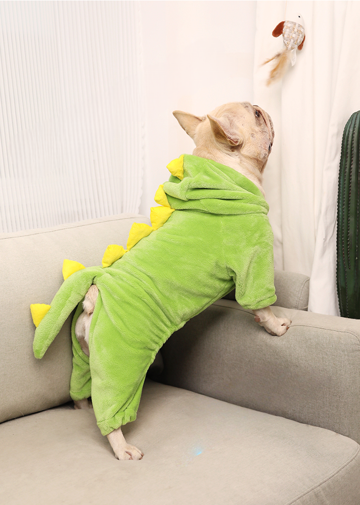Warm Dinosaur Jumpsuit Costume Green DogWarmDinosaurJumpsuitCostumeformediumdogbreeds_5