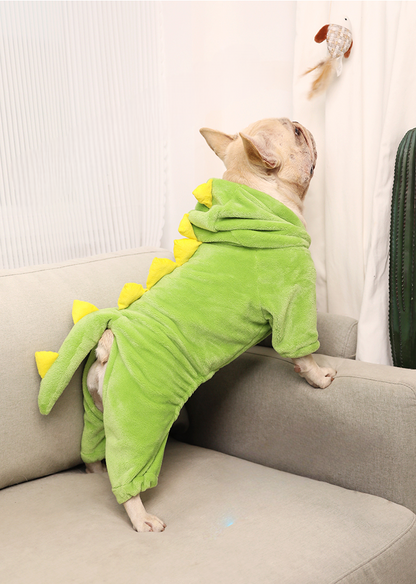 Warm Dinosaur Jumpsuit Costume Green DogWarmDinosaurJumpsuitCostumeformediumdogbreeds_5