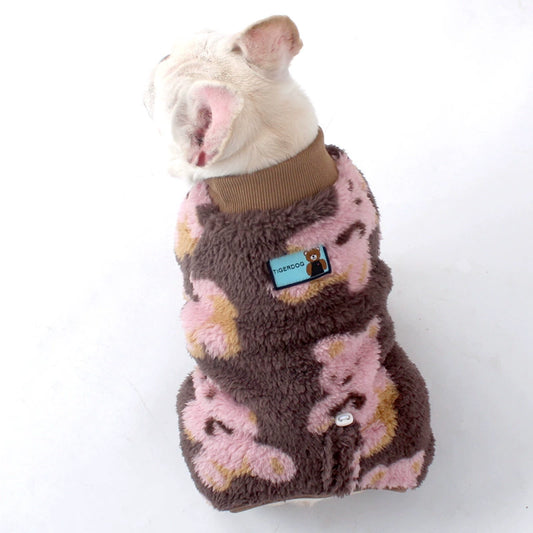 Brown & Pink Bear PJs Dogbrownbearonesiepajamasformediumdogs_1