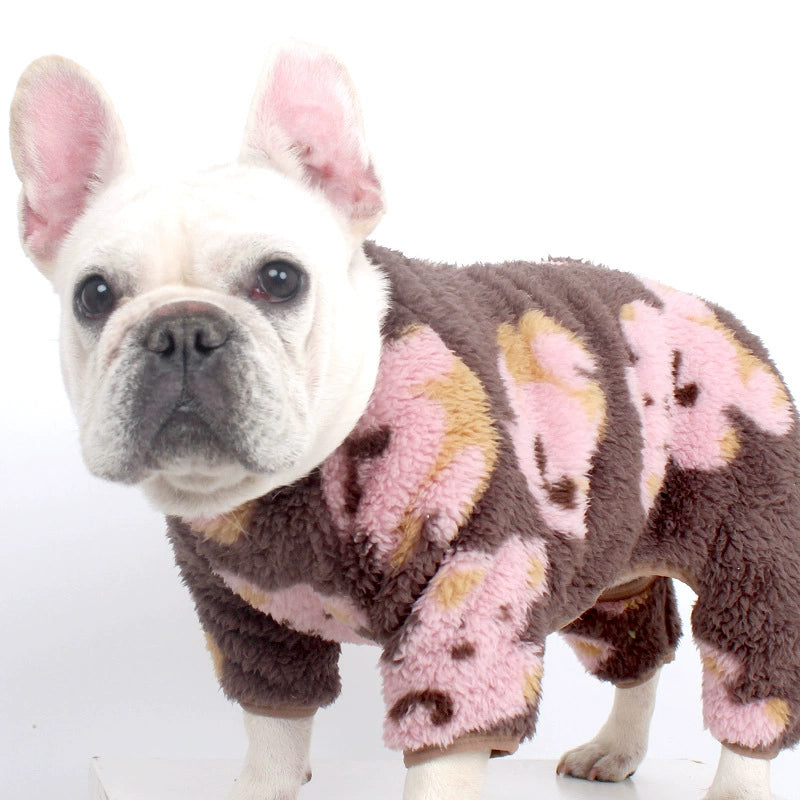 Brown & Pink Bear PJs Dogbrownbearonesiepajamasformediumdogs_4