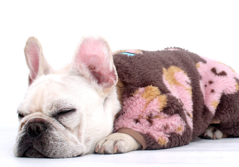 Brown & Pink Bear PJs Dogbrownbearonesiepajamasformediumdogs_6