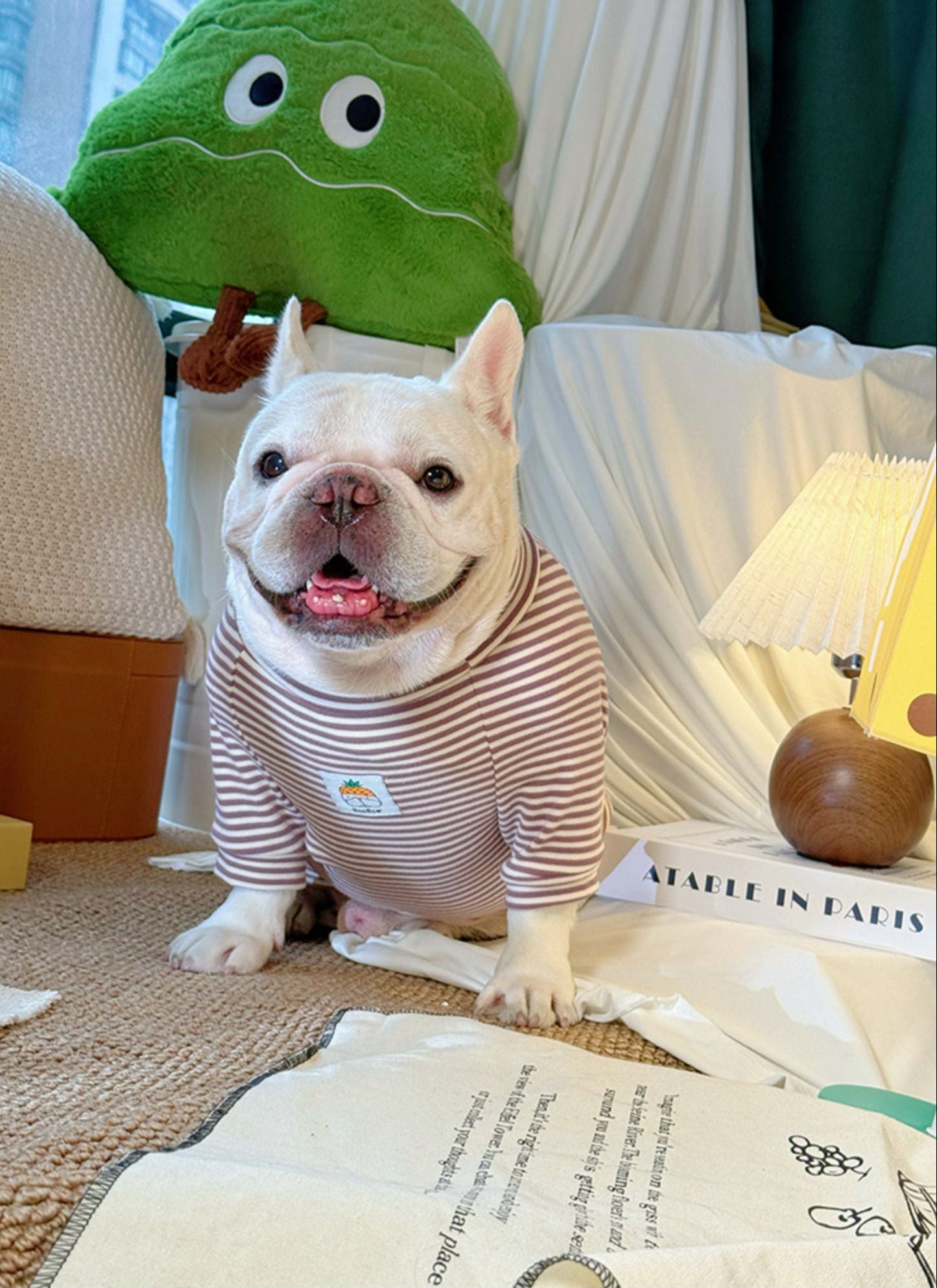 Stripe Classic Heart DogclassicstripeshirtformediumdogsbyFrenchiely_1