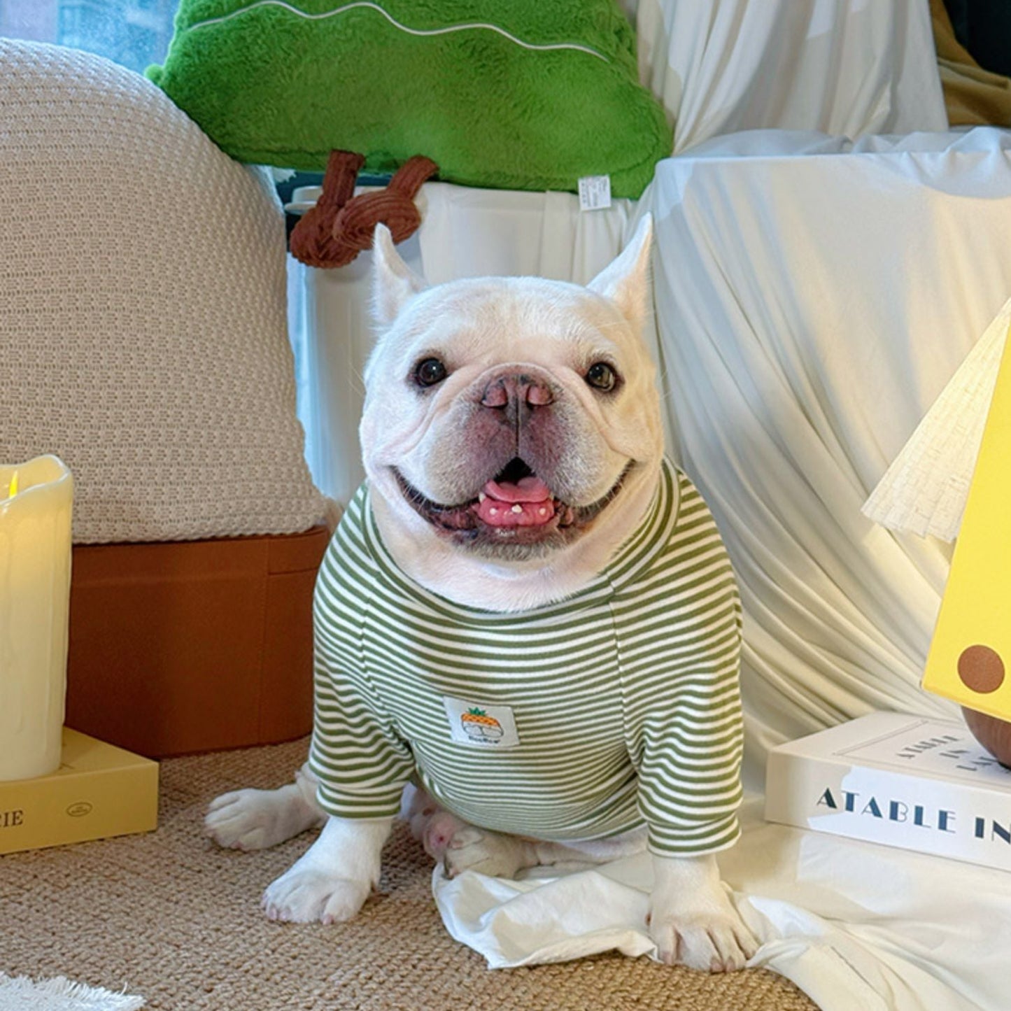 Stripe Classic Heart DogclassicstripeshirtformediumdogsbyFrenchiely_11