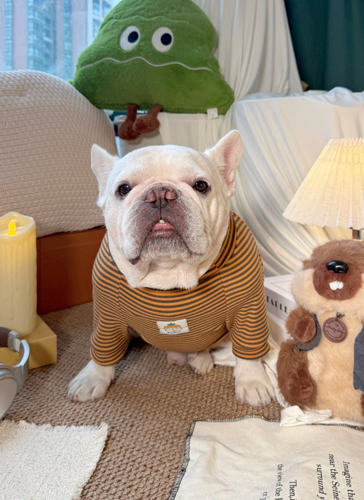 Stripe Classic Heart DogclassicstripeshirtformediumdogsbyFrenchiely_4