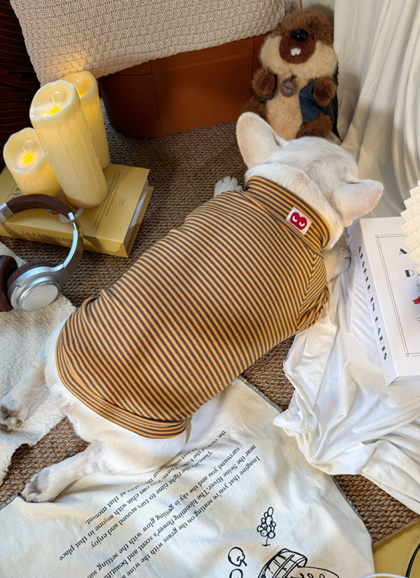 Stripe Classic Heart DogclassicstripeshirtformediumdogsbyFrenchiely_7