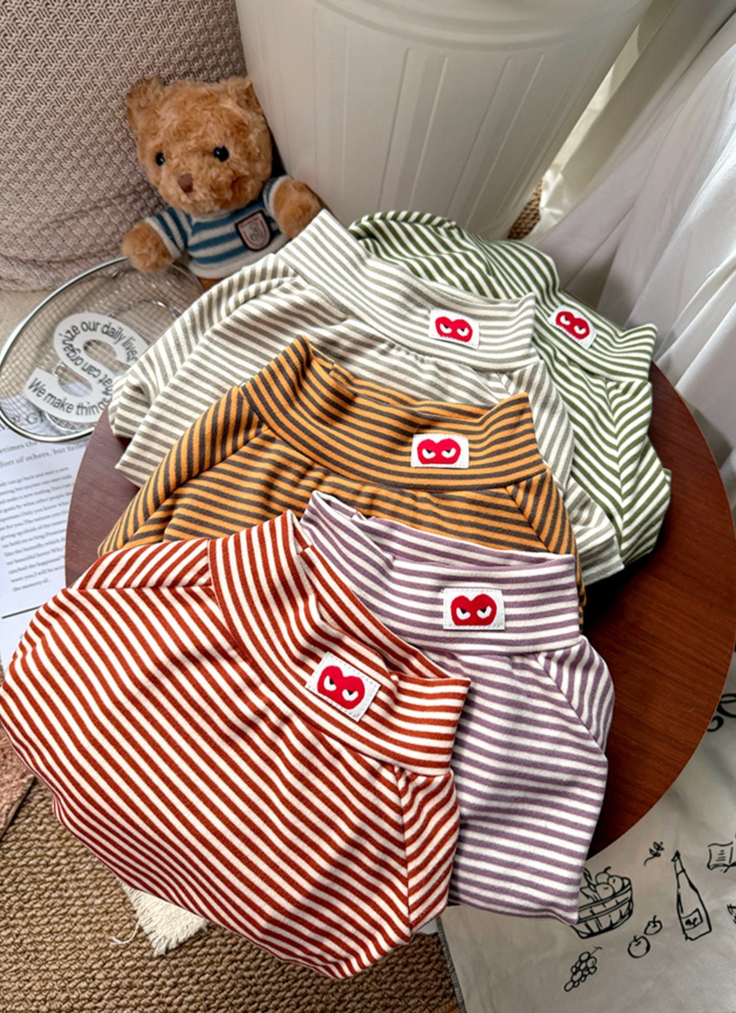 Stripe Classic Heart DogclassicstripeshirtformediumdogsbyFrenchiely_8