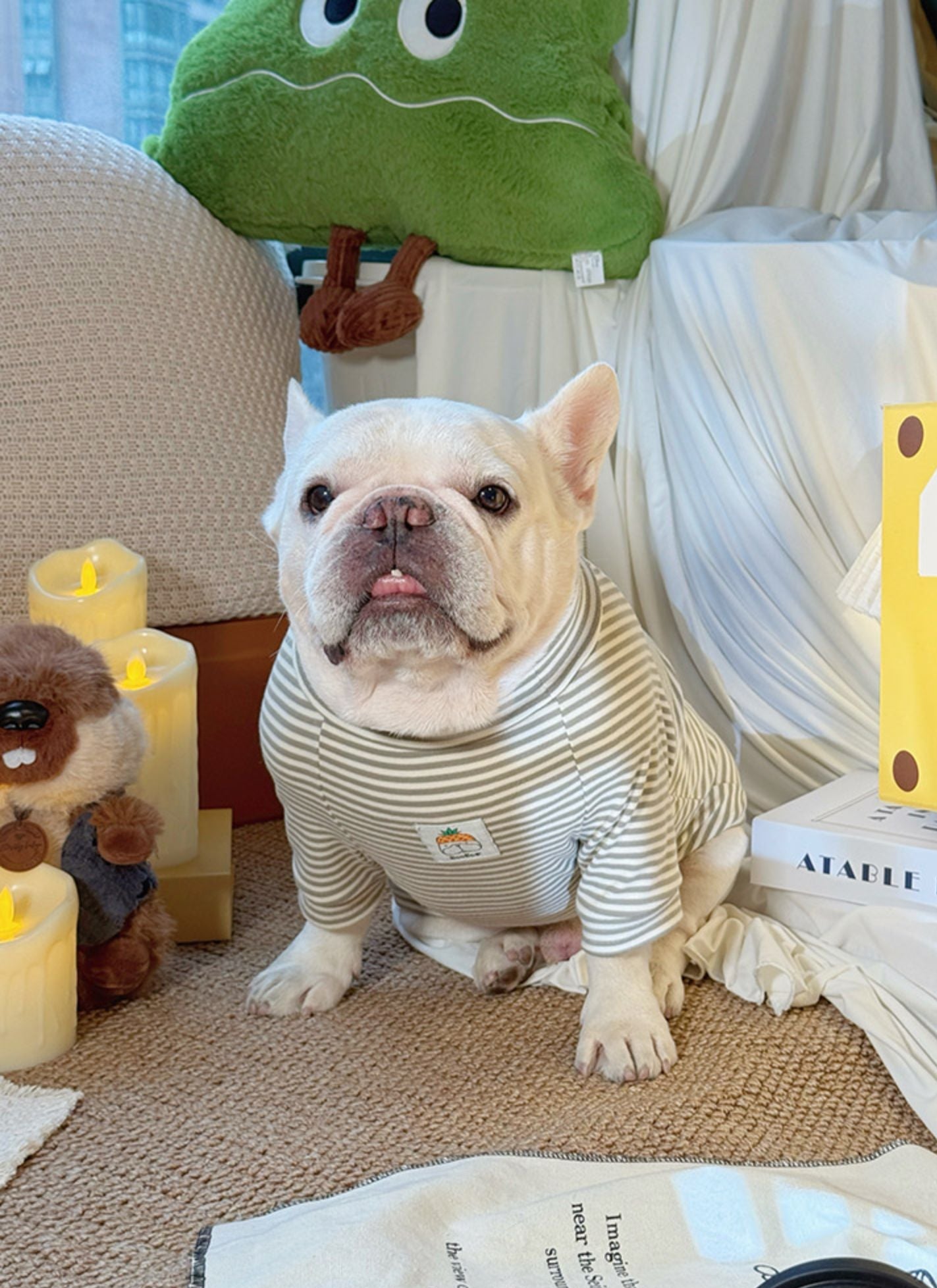 Stripe Classic Heart DogclassicstripeshirtformediumdogsbyFrenchiely_9