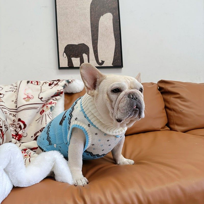 Doggie Pattern Vintage Sweater DoggiePatternVintageSweaterwithstylishneckscarfbyFrenchiely_1