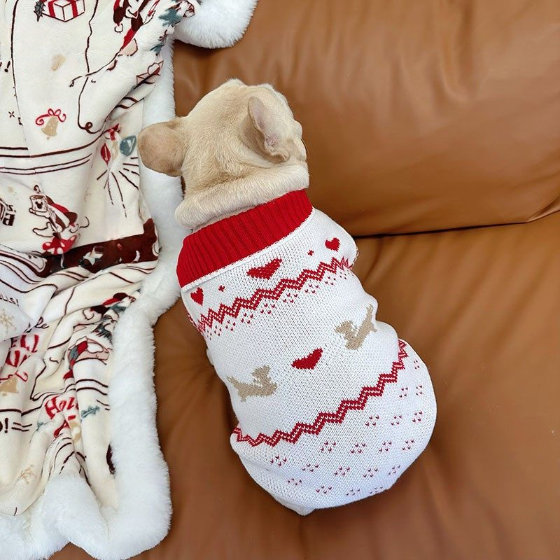 Doggie Pattern Vintage Sweater DoggiePatternVintageSweaterwithstylishneckscarfbyFrenchiely_6