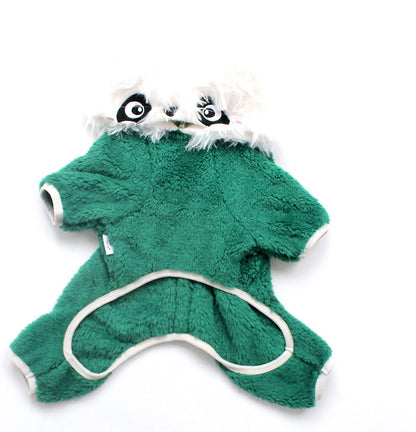 Hooded Panda Jumpsuit Green Dogpandaonesiecostumesformediumdogs_6