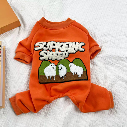 Warm Sheep Jumpsuit DogwinterwarmSheepJumpsuitpajamasformediumdogsbyFrenchiely_1