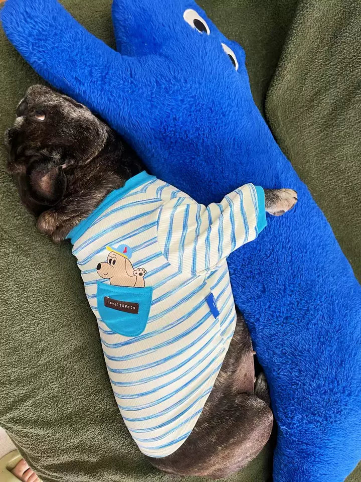 Stretchy Pocket Shirt FrenchBulldogSpringAutumnshirtwithpocketbyFrenchiely_1