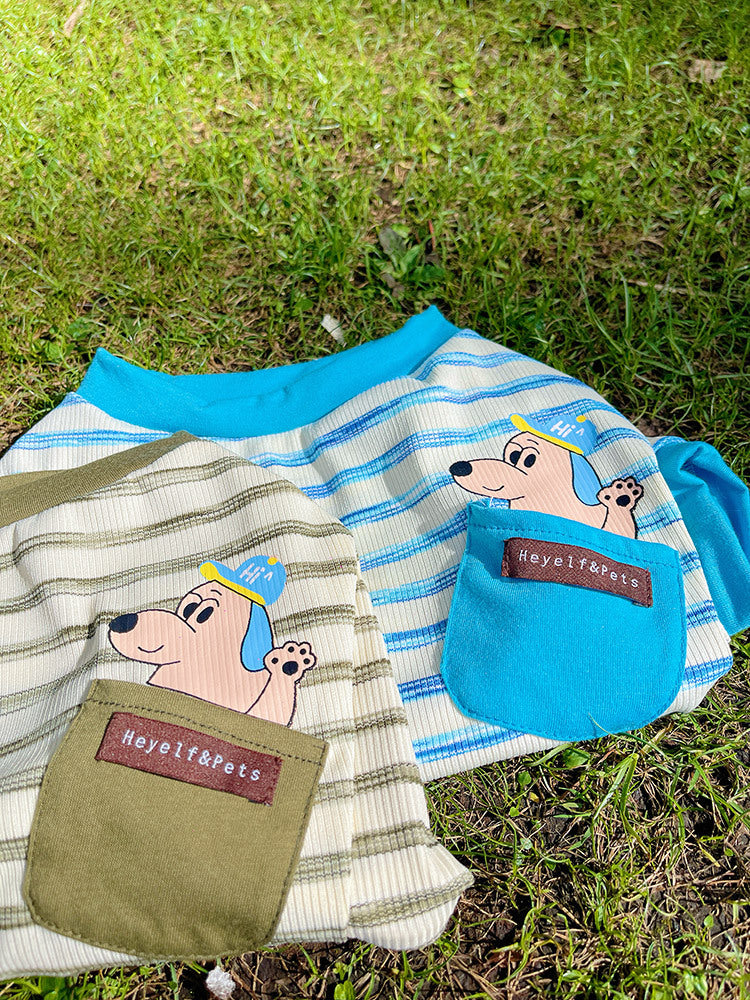 Stretchy Pocket Shirt FrenchBulldogSpringAutumnshirtwithpocketbyFrenchiely_11