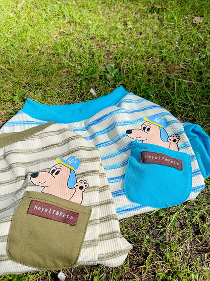 Stretchy Pocket Shirt FrenchBulldogSpringAutumnshirtwithpocketbyFrenchiely_11
