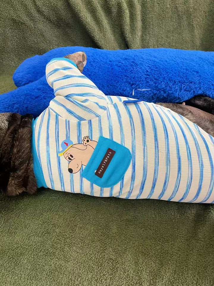 Stretchy Pocket Shirt FrenchBulldogSpringAutumnshirtwithpocketbyFrenchiely_4