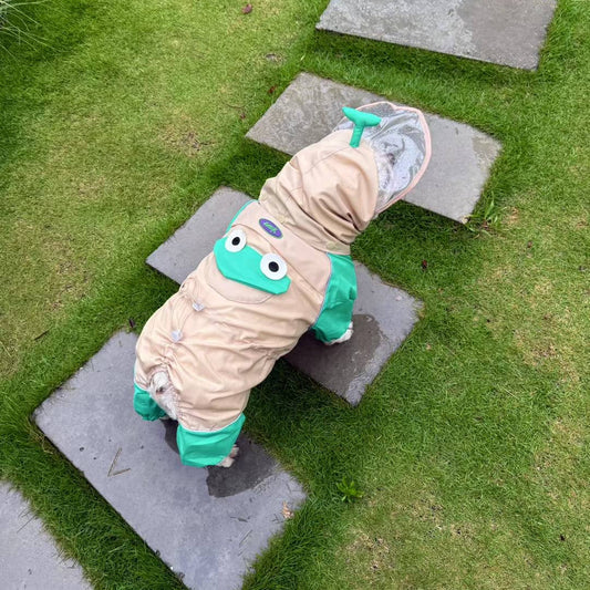 French Bulldog Frog Raincoat FrenchBulldogcartoonfrogonesieraincoatbyFrenchiely_3