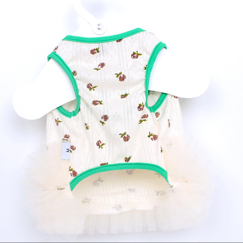 French Bulldog Green Floral Dress FrenchBulldogsummergreentutufloraldressbyFrenchiely_6