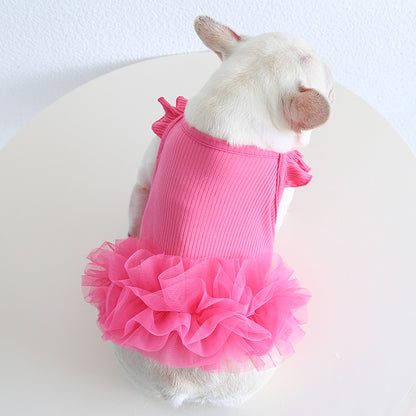 Frenchie Stretchy Tutu Dress FrenchBulldogsummertutudress_1