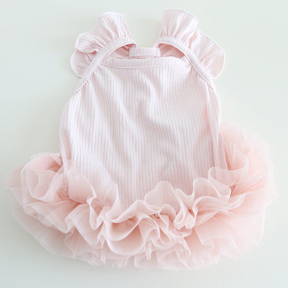 Frenchie Stretchy Tutu Dress Pink FrenchBulldogsummertutudress_15